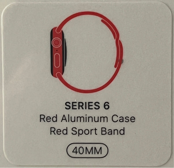 Apple Watch 6 Series Product Red, 40mm, Red Sport Band, Red Aluminum C