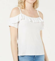 Bar III Women's White Ivory Blouse XLarge - iMart Shop